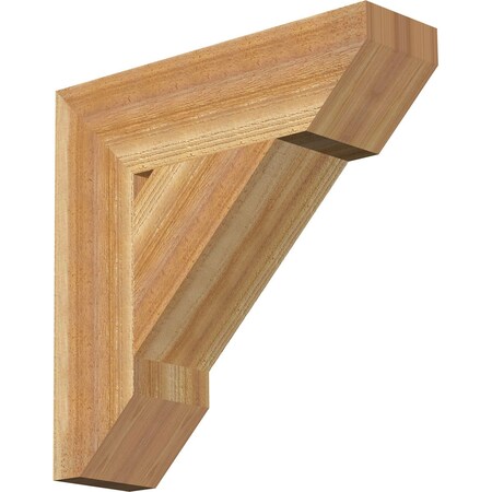 Ekena Millwork Traditional Slat Rough Sawn Bracket, Western Red Cedar, 6"W x 22"D x 22"H BKT06X22X22TRA06RWR